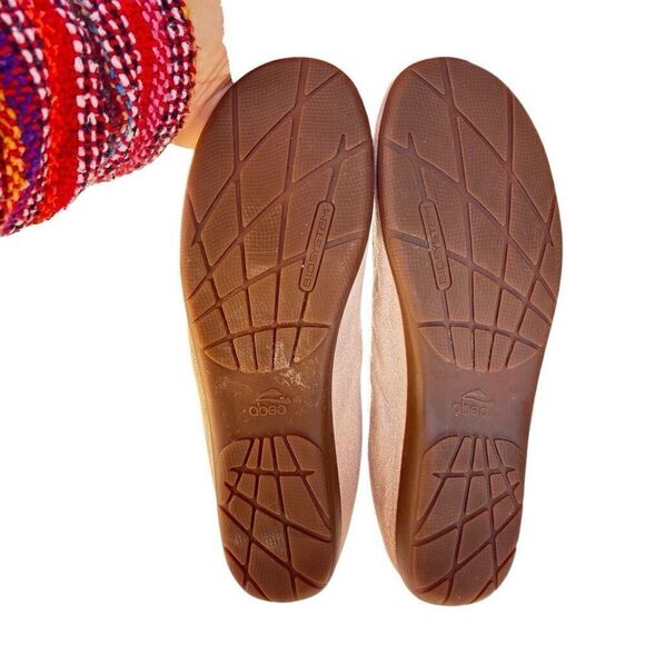 Abeo Tia BIO System Ballet Flats Slip On Golden Metallic Leather Shoes Size 9.5N - Picture 8 of 12